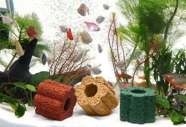 花瓣魚缸凈水石魚缸過濾魚缸清污別墅家庭魚缸水凈化免換水美和大微